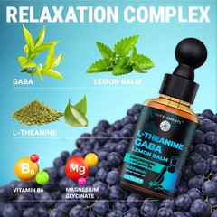 KEY ELEMENTS Liquid GABA with L Theanine Supplement | 2 Fl Oz (Pack of 1)