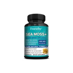Certified Organic Sea Moss Capsules – Irish Sea Moss Bladderwrack Burdock Root