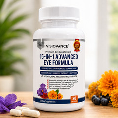 Visiovance 15 in 1 Advanced Eye Formula Vision Eye Health Supplement 30 Capsules