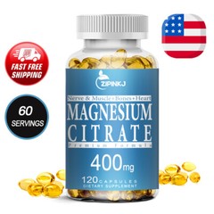 Magnesium Citrate 400mg Nerve&Muscle Function Cardiovascular Health 120 Pill