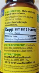 4 Pack Nature Made Potassium 550mg 400 Tablets (4×100) No Gluten Exp 01/2028 USP