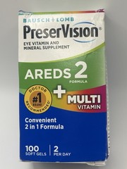 BAUSCH + LOMB PRESERVISION EYE AREDS 2 IN 1 FORMULA + MULTI VITAMI 100 SOFTGELS