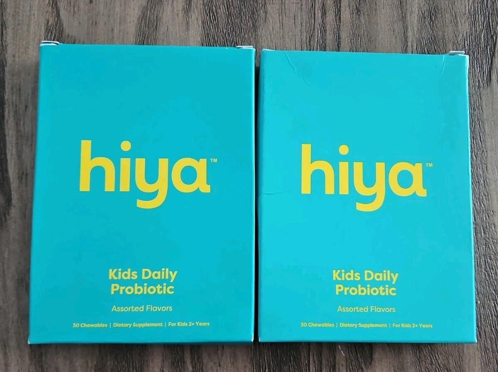 2 Packs hiya Kids Daily Probiotics – 30 Chews Assorted Flavors