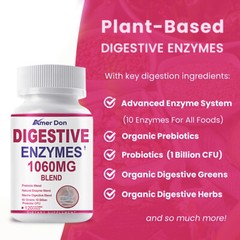 Digestive Enzymes Prebiotic & Probiotics Pancreatin Enzimas Digestivas 120 caps