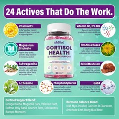 Cortisol Supplements for Women & Men, Cortisol Reducer Gummies w/ Magnesium, …