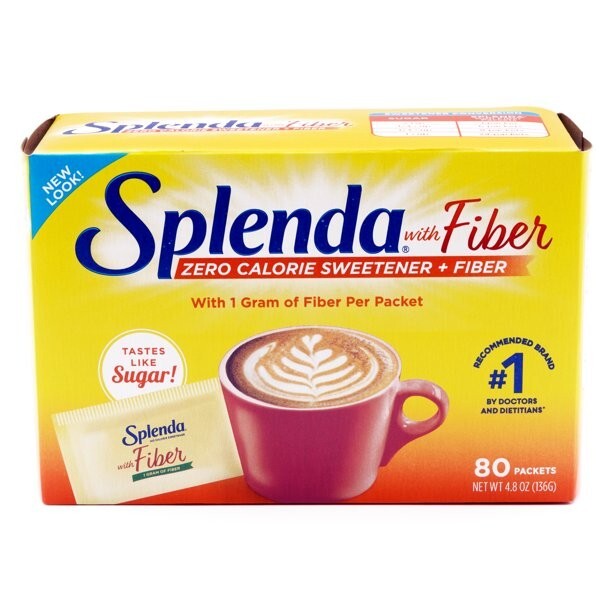 Splenda Zero Calorie Sweetener with Fiber 1G of Fiber Per Packet – 80 ct 12/2025