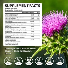 Liver Cleanse Detox & Repair Liquid Drops – 2000mg Milk Thistle, Dandelion Ro…