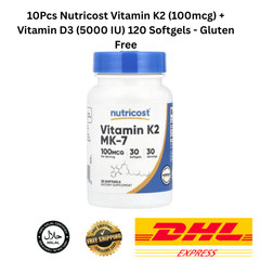 10 Bottle x 120 caps Nutricost Vitamins – DHL EXPRESS