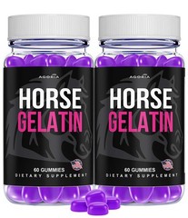 (2 Pack) Horse Gelatin Performance Gummies, Horse Gelatin Men’s Health Gummies