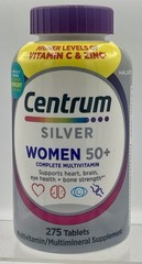 Centrum Silver Women 50 Plus Complete Daily Multivitamin 275 Tabs EXP 08/2027