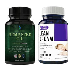 Hemp Seed Oil Healthy Skin Nail Joint Supplement & Natural Sleep Support 60 Caps
