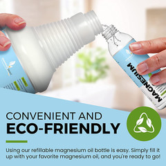 Magnesium Oil Spray – Large 8oz Size – Extra Strength – 100% Pure for Less St…