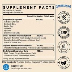 All-In-One Detox Binder Supplement 1500 MG – High Bioavailability, Liver Gut Det