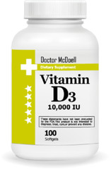 Vitamin D3 10,000IU, Helps Body Absorb Calcium, Treat Bone Disorders