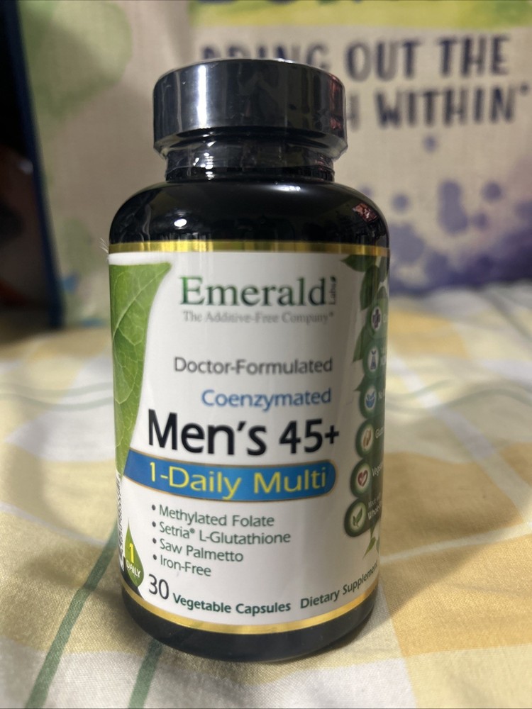 Emerald Coenzymated Men’s 45+ 1- Daily Multi 30 Caps, Exp. 05/2028