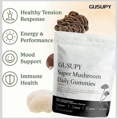 Lions Mane Mushroom Supplement Gummies – 12 Organic Mushroom Blend 60 Gummies