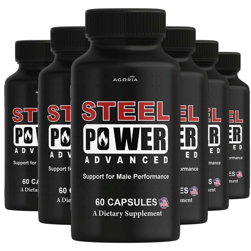 (6 Pack) Steel Power Pills for Men Performance , SteelPower Supplement Capsules