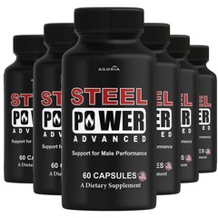 (6 Pack) Steel Power Pills for Men Performance , SteelPower Supplement Capsules