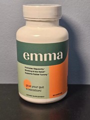 Emma Relief Daily Gut Health Capsules 60 Count Digestive Support Exp 07/2027