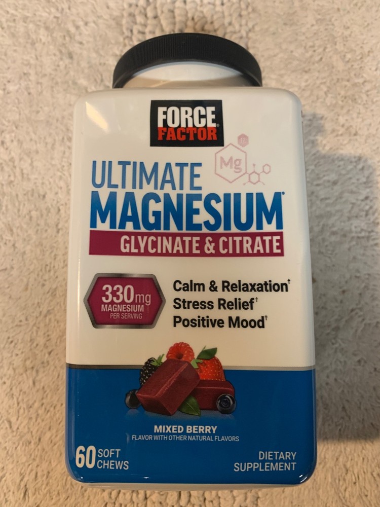 Force Factor Ultimate Magnesium Supplement, 330mg 60 Count (Pack of 1) Exp 2027