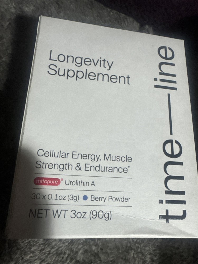 Time-Line Longevity Supplement Mitopure Urolithin A Berry Powder 3oz Exp 07/27