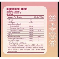 LeeFar Cutting Drink Mix Berberine Yerba Mate 30 Sticks Strawberry Acai