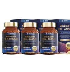 3x Magnesium 12 in 1Complex 700mg-Glycinate Citrate Malate Taurate Daily Support