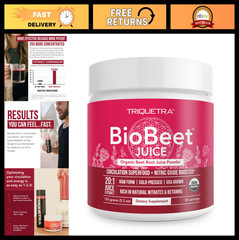 Max Strength Beet Root Juice Powder – 20:1 Concentrate, 60,000 mg Organic, Nitri