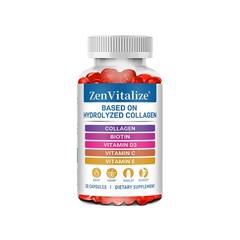 Hydrolyzed Collagen with Vitamin D3,C,E-Supports Joint Health 30/60/120 Capsules