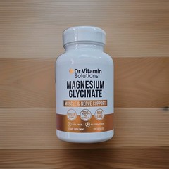 Magnesium Glycinate 200mg 120 Capsules Vegan Non-GMO by Dr Vitamin Solutions