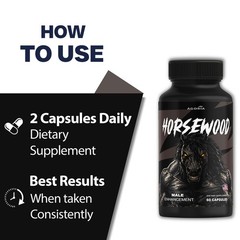 (4 Pack) Horsewood Advanced Male Health Support Formula Horse Wood Male Capsules