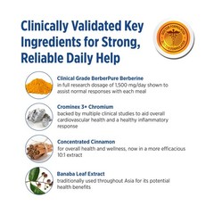 GlucoGold with 1500 mg per Day of BerberPure Berberine, Concentrated Cinnamon, C