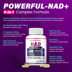NAD Supplement for Anti-Aging & Cell Regeneration 300mg – 60 Caps