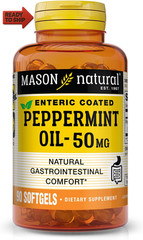 Peppermint Oil 50mg Enteric Coated Capsules Natural IBS Digestive Support