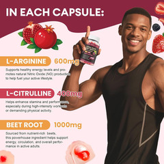 Nitric Oixde Booster Beet Root Gummies with L-Arginine, L-Citrulline, Grape Seed
