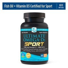Nordic Ultimate Omega D3 Sport – Cholecalciferol Vitamin D & Omega 3, 60 Ct