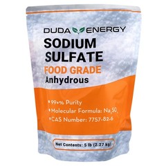 5 lb Granular Anhydrous Sodium Sulfate – 99% Pure for Labs and Food Applications
