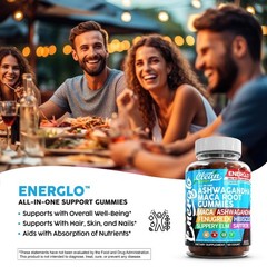 Ashwagandha Maca Root Fenugreek Gummies with Hibiscus Slippery Elm Saffron