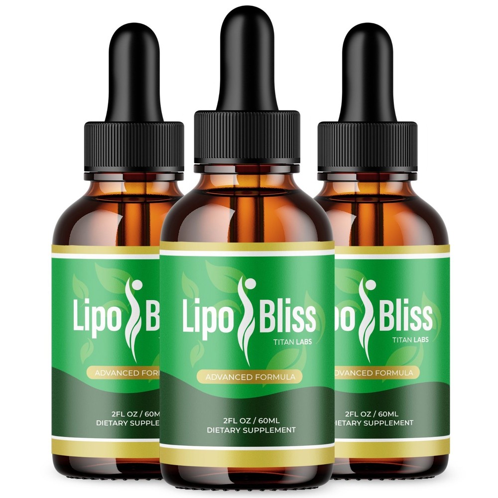 (3 Pack) Lipo Bliss Drops Natural Health & Fitness Formula LipoBliss 90 Servings