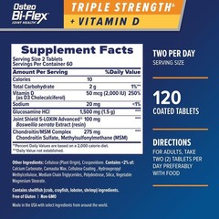 Osteo Bi-Flex Joint Health Triple Strength W Vitamin D 120 Coated Tablets 04/28