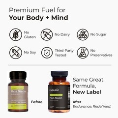 Endur Plain Niacin (Nicotinic Acid), Heart Health & Healthy Cholesterol Balan…