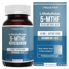 L Methyl Folate 15mg Plus Methyl B12 Cofactor (60 Capsules)