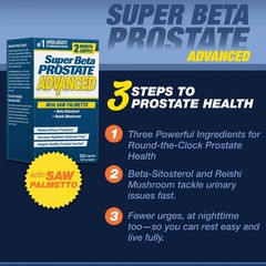 3 Pack_Super Beta Prostate Advanced with Saw Palmetto 120 Capsules Free Shipping