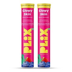 PLIX Skin Glow Glutathione Effervescent Tablet For Clear & Youthful Skin-Pack 2,