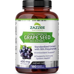 Zazzee High Strength Grape Seed 501 Extract 180 Vegan Capsules 95% Polyphenol…
