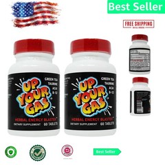 Up Your Gas Energy Tablets – Naturally Occurring Caffeine, 2 Bottles of 60