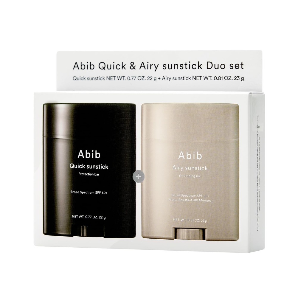 Abib Airy & Quick Sunstick DUO SPF50+ Broad Spectrum Semi-Matte & Quick Glowy…
