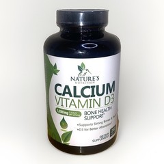 Nature’s Nutrition ~ Calcium 1200mg with Vitamin D3 ~ 240 Tablets ~ Exp 12/2026