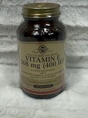 Solgar Vitamin E 268 mg 400 IU Alpha 100 Softgels Exp 08/2027