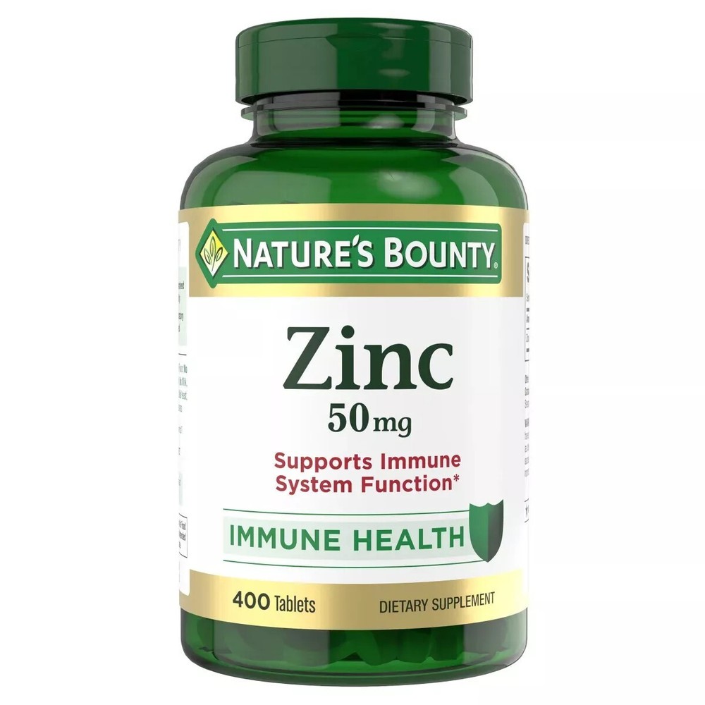 Nature’s Bounty Zinc 50 mg 400 Tablet Support Immume System EXP 02/2026
